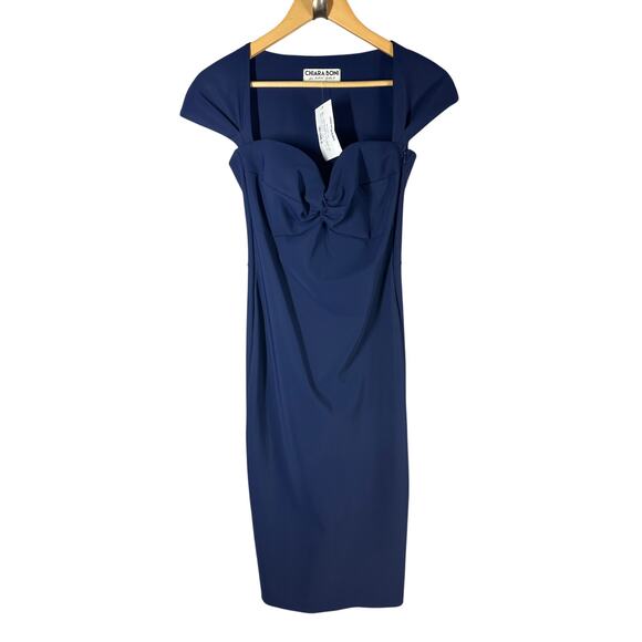 Chiara Boni La Petite Robe Blue Battiata Stretch Dress Size IT 42 US 6 - Picture 3 of 11